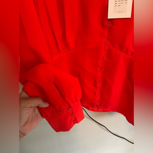 Vila Button through yea blouse - Picture 8 of 9